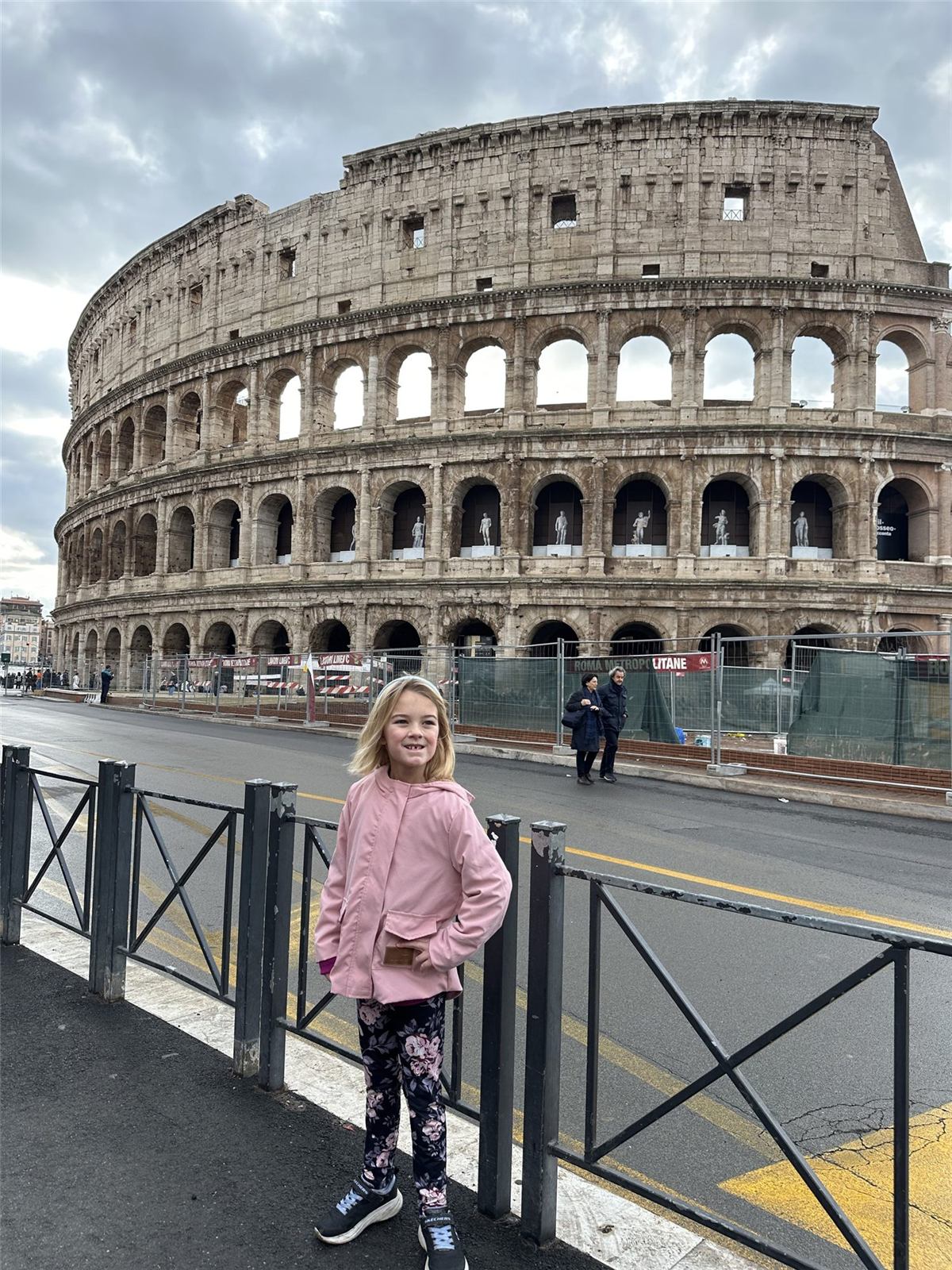 Our family in Italy with the kids