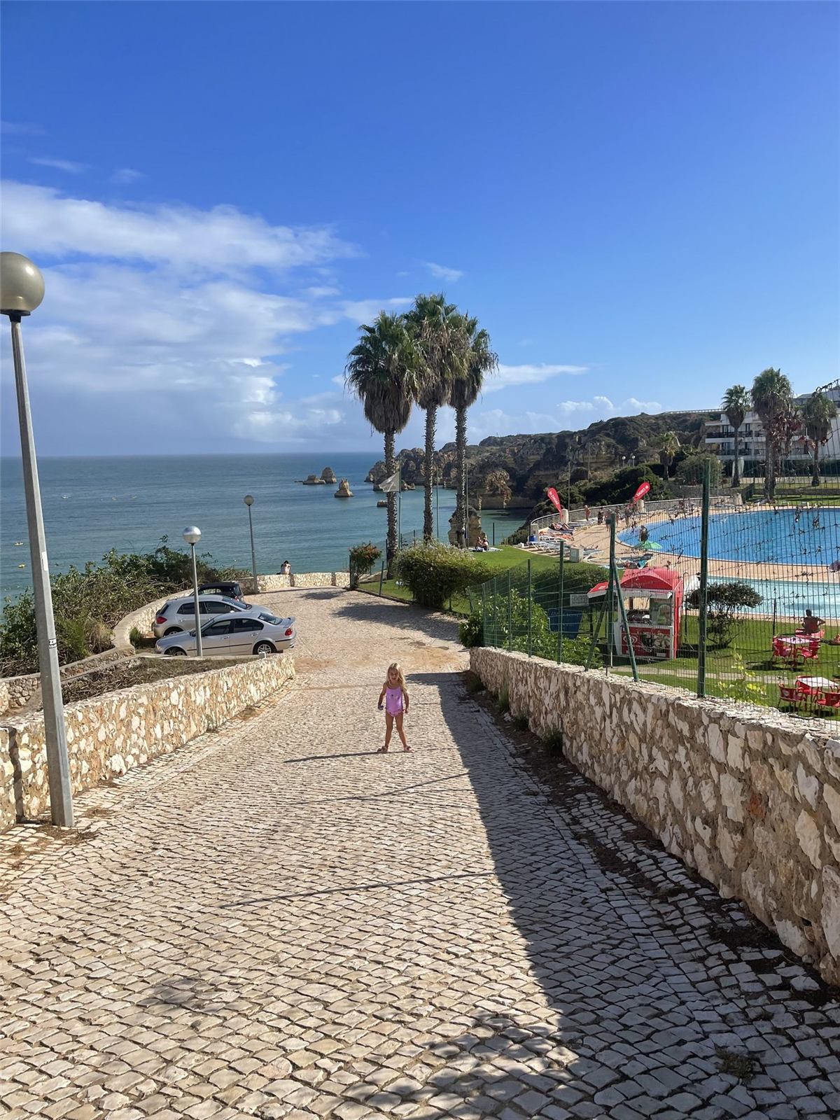 Our family in the Algarve, Portugal with the kids